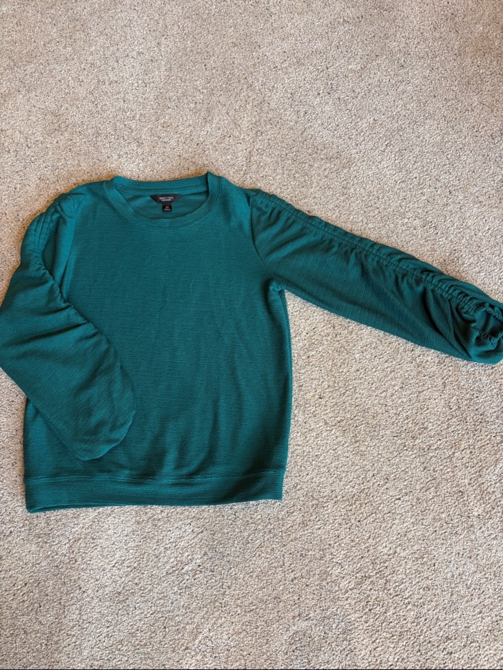Simply Vera Vera Wang Teal Ribbed Knit Pullover